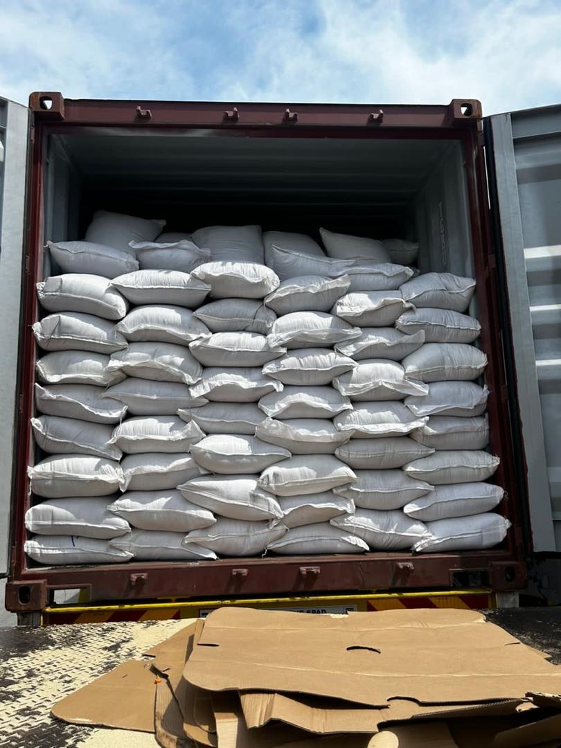 Shipping Container Interior With Sacks 2